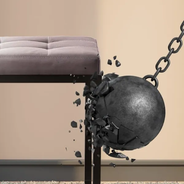 BellaFurn Pallar>Zitpoef - Stool - Hög belastningskapacitet, industriell design | Färg: Grå | Material: Artificiellt läder