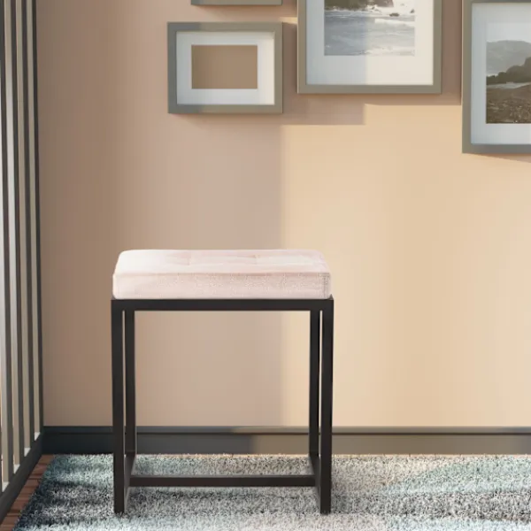 BellaFurn Pallar>Zitpoef - Stool - Hög belastningskapacitet, industriell design | Färg: Crème | Material: Mjukt